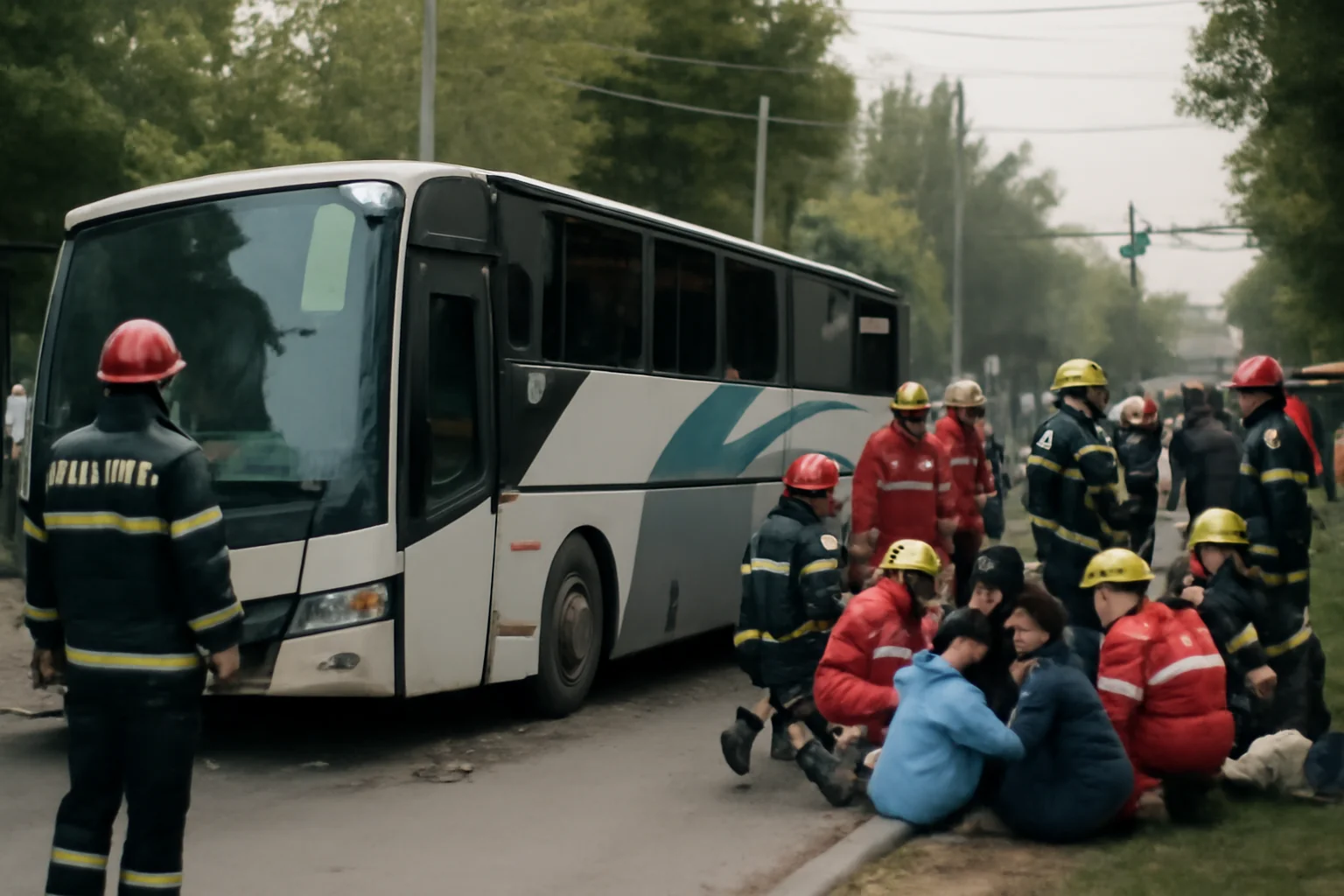 Autobuz răsturnat cu 24 de pasageri pe Calea Galați din Brăila – Activat Planul Roșu de intervenție