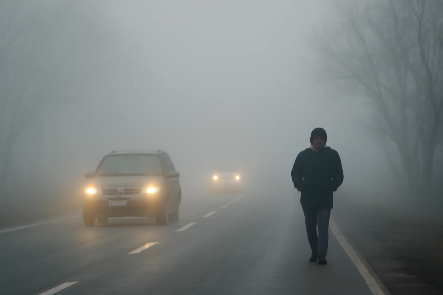 Ceață densă în Brăila pe 14 ianuarie: șoferii circulă fără restricții, dar cu vizibilitate redusă