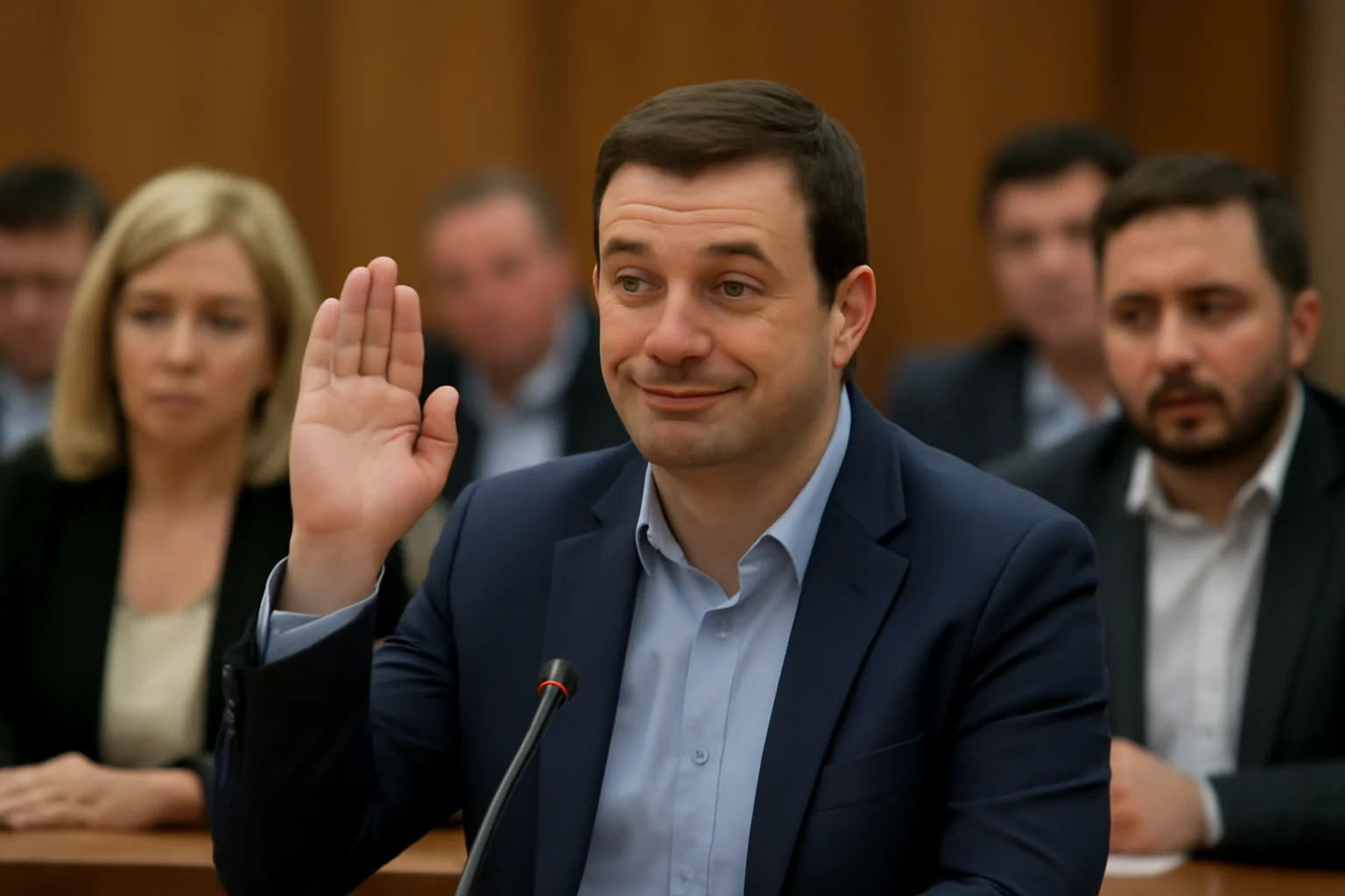 Consilier local PNL din Brăila ironizează jurământul în ședința Consiliului Local Municipal