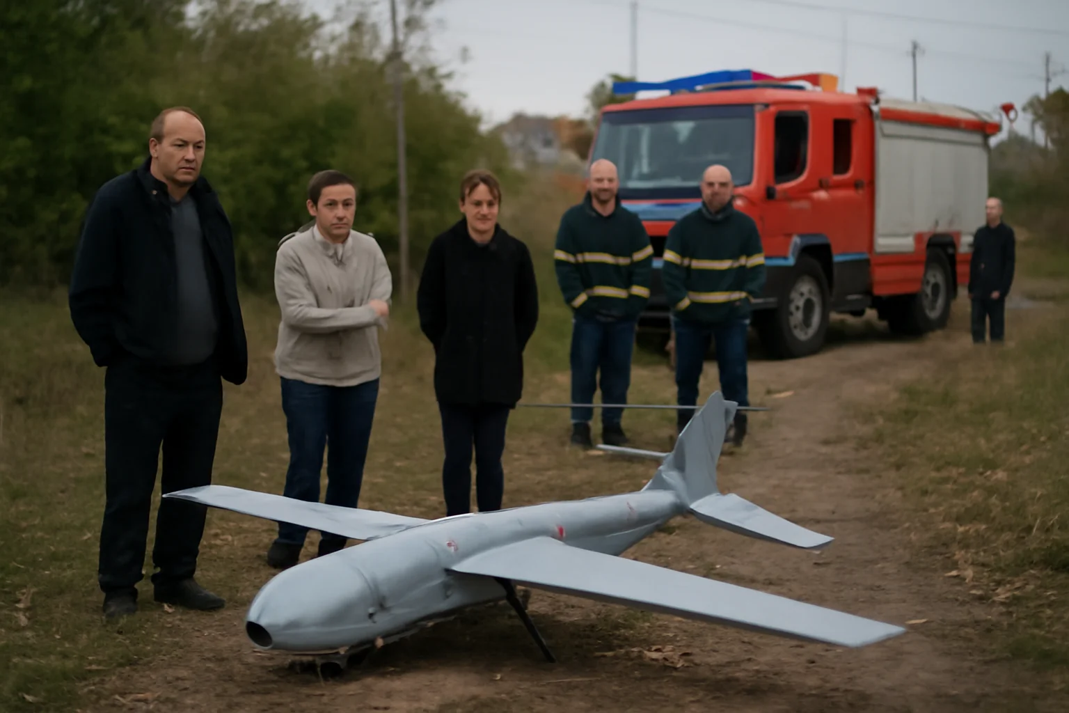 Lângă Gropeni, pe Insula Mare: fragmente, posibilă dronă, perimetru securizat