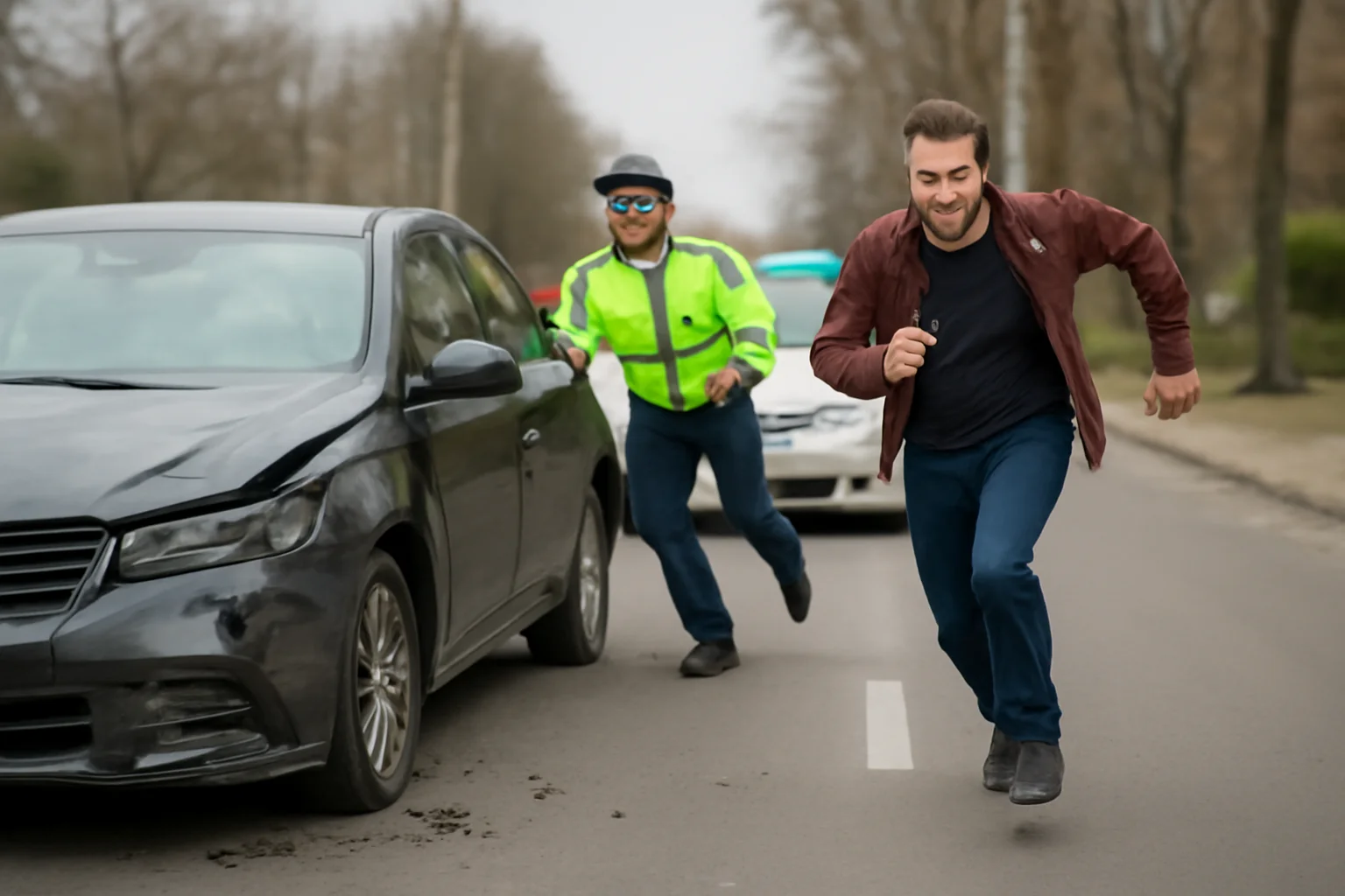 Șofer de 32 de ani din Brăila, urmărit de poliție după un accident provocat sub influența alcoolului